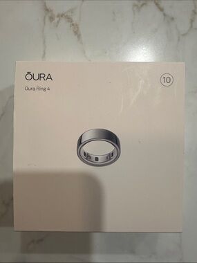 Oura Ring 4 - Silver Smart Ring (Size 10)